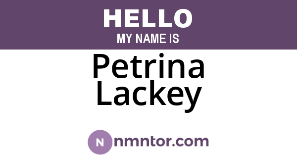 Petrina Lackey