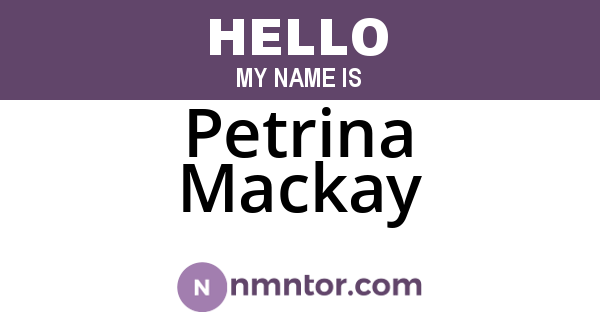 Petrina Mackay