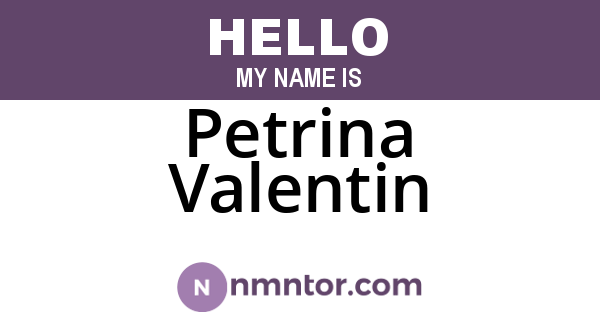 Petrina Valentin