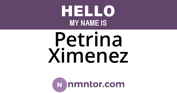 Petrina Ximenez