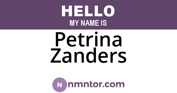 Petrina Zanders