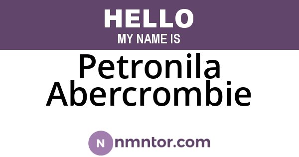 Petronila Abercrombie