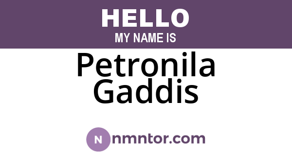 Petronila Gaddis