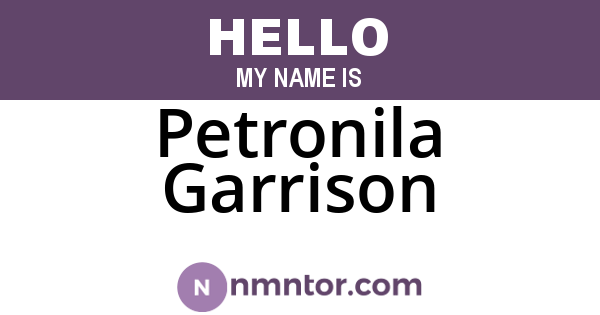 Petronila Garrison