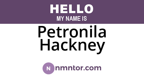 Petronila Hackney