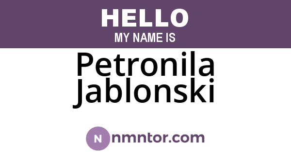 Petronila Jablonski