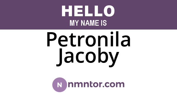 Petronila Jacoby