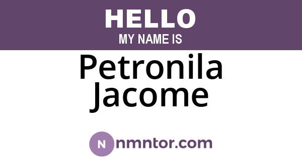 Petronila Jacome
