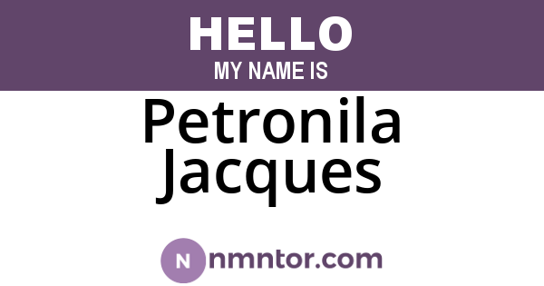 Petronila Jacques