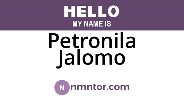 Petronila Jalomo
