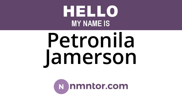 Petronila Jamerson