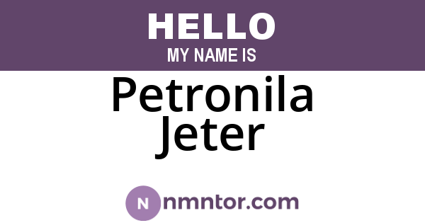 Petronila Jeter