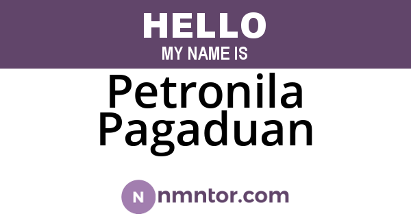 Petronila Pagaduan
