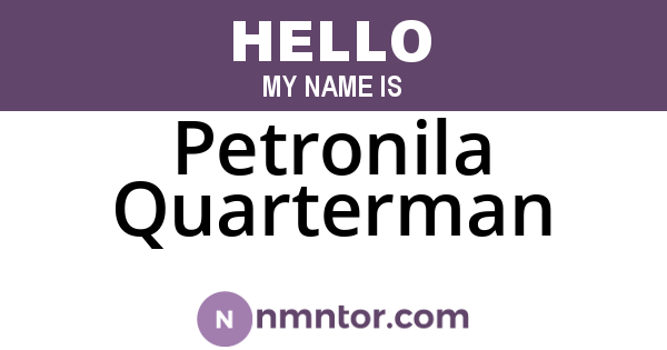 Petronila Quarterman