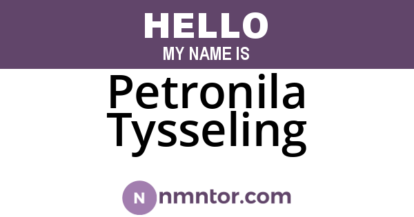 Petronila Tysseling