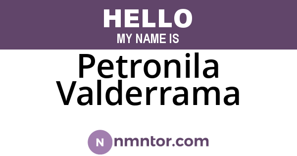 Petronila Valderrama