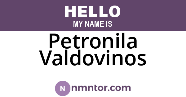 Petronila Valdovinos