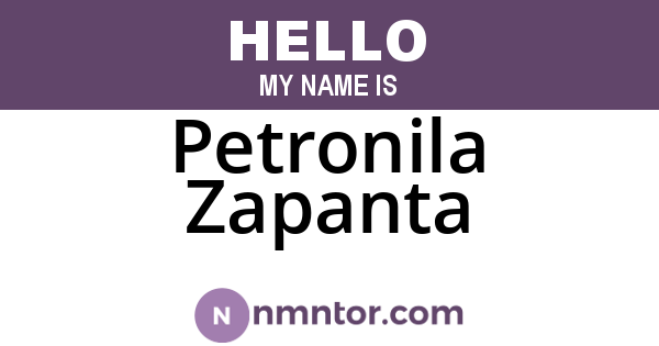 Petronila Zapanta