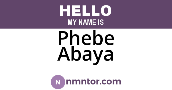 Phebe Abaya