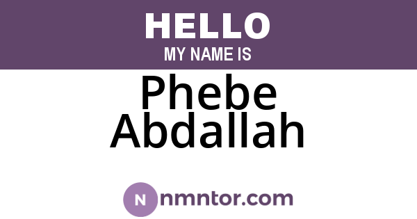 Phebe Abdallah