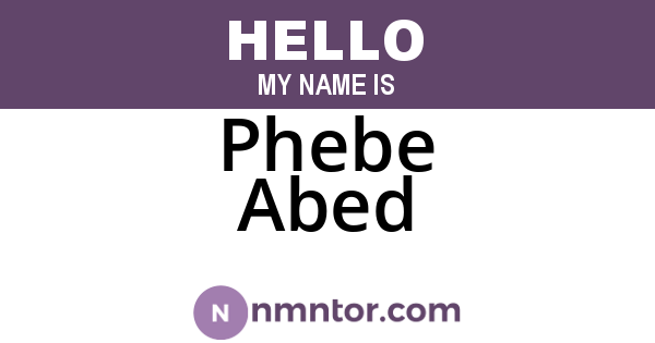 Phebe Abed
