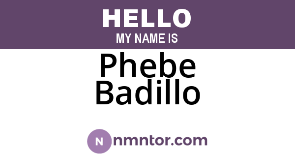 Phebe Badillo