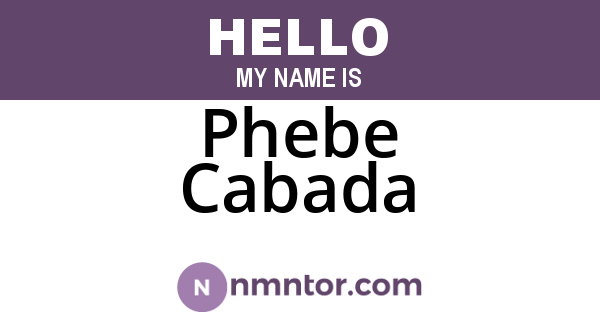 Phebe Cabada