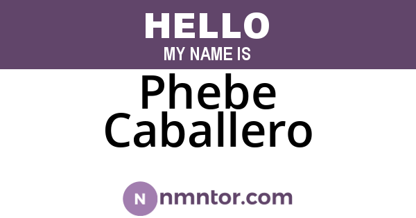 Phebe Caballero