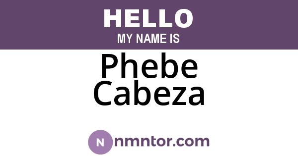 Phebe Cabeza