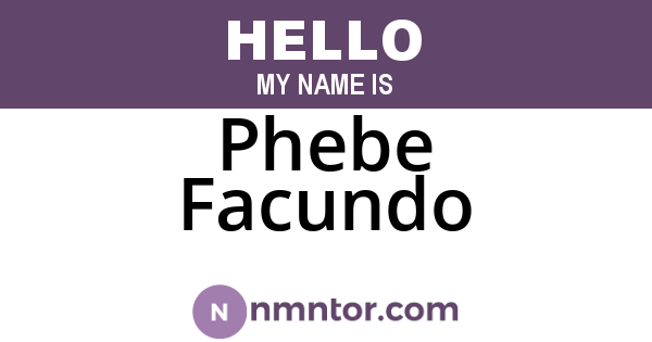 Phebe Facundo