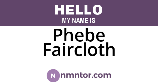 Phebe Faircloth