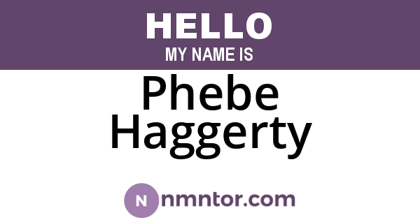 Phebe Haggerty