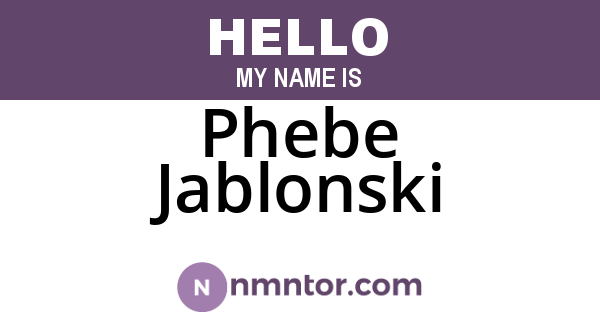 Phebe Jablonski
