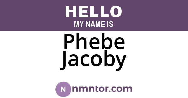 Phebe Jacoby