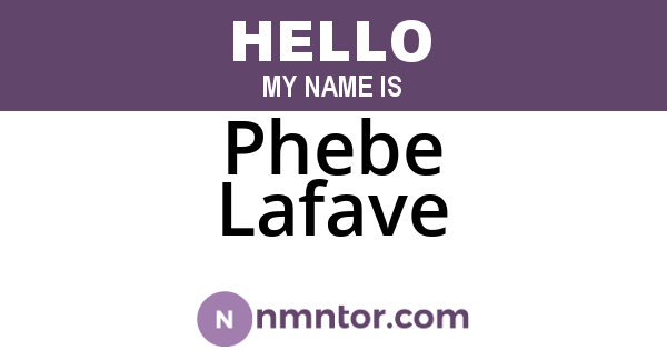 Phebe Lafave