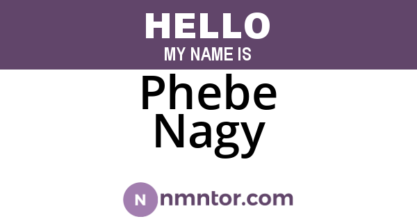Phebe Nagy