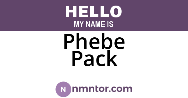 Phebe Pack