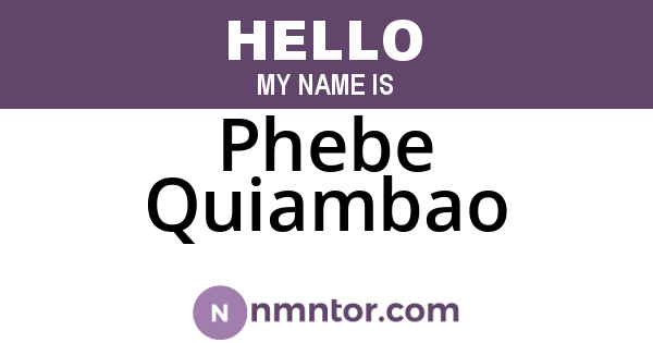 Phebe Quiambao