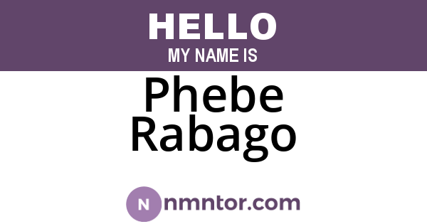Phebe Rabago