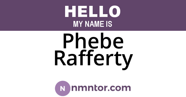 Phebe Rafferty