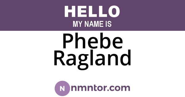 Phebe Ragland