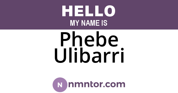 Phebe Ulibarri