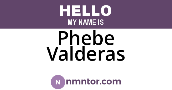 Phebe Valderas