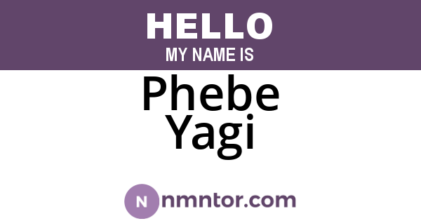 Phebe Yagi
