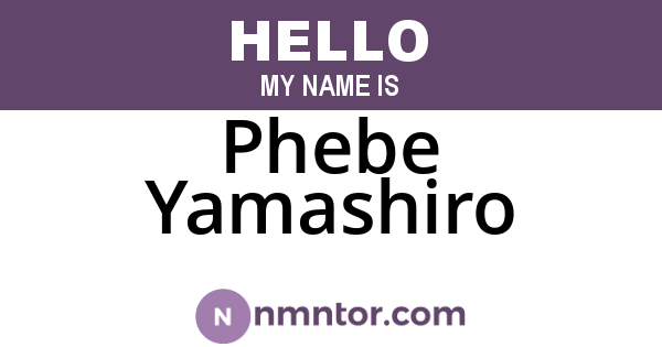 Phebe Yamashiro