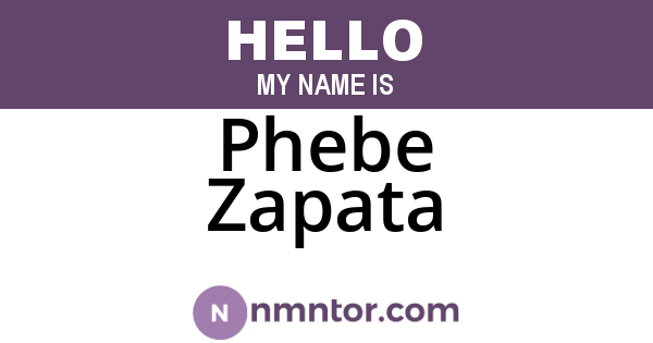 Phebe Zapata