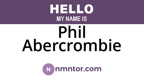 Phil Abercrombie