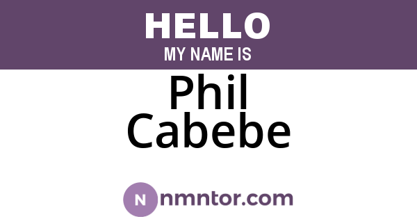 Phil Cabebe