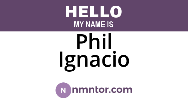 Phil Ignacio
