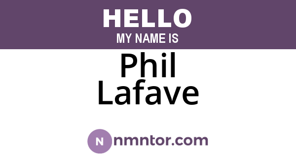 Phil Lafave